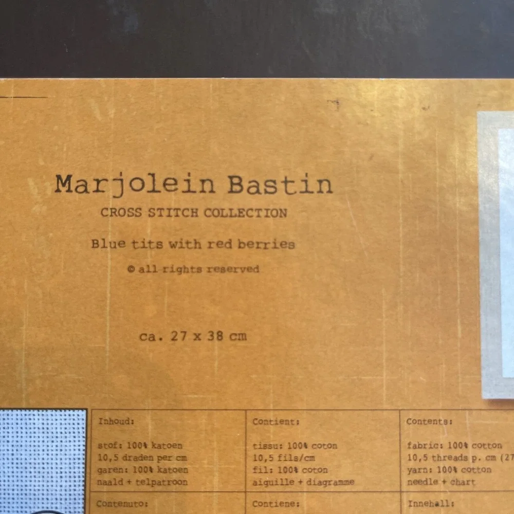 Lanarte Marjolein Bastin Cross Stitch Kit New Open‎ Box Blue Birds Red Berries
